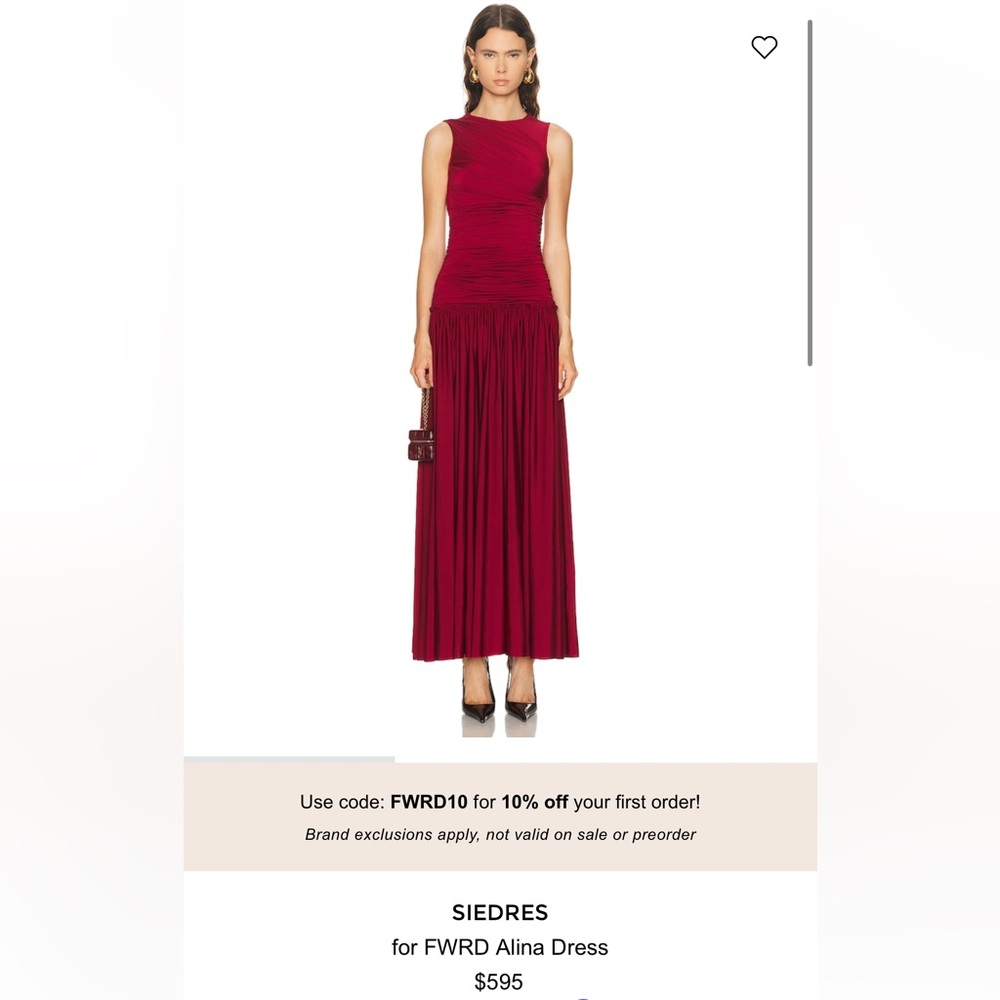 NWT SIEDRES Burgundy Maxi Dress